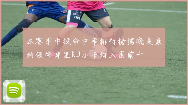 本赛季中投命中率排行榜揭晓麦康纳领衔库里KD小卡均入围前十